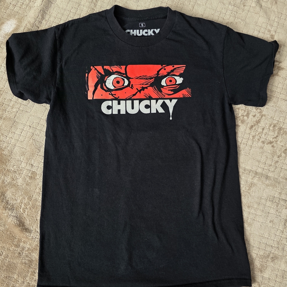 Chucky, Blk T, Size Small, Fun Horror, Graphics, Lounge, Casual‎
